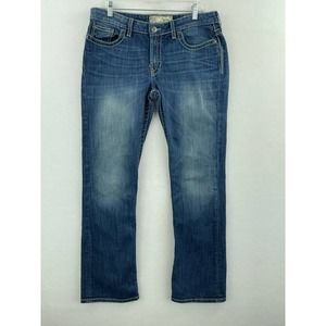 Buckle Payton Boot Cut Jeans 32 Embellished 34x31 Mid Rise Womens B8-05